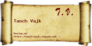 Tasch Vajk névjegykártya